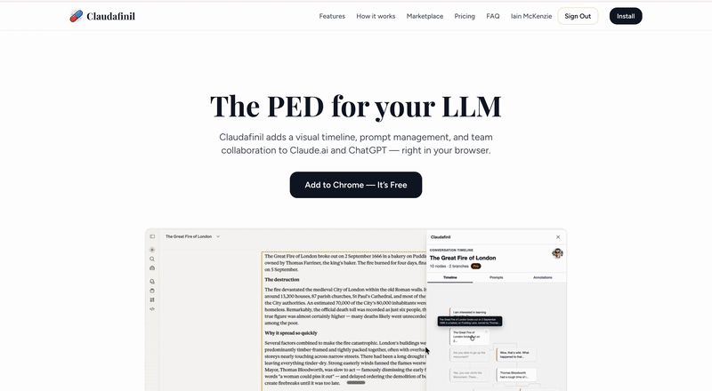 Browsing and adding a prompt from the marketplace